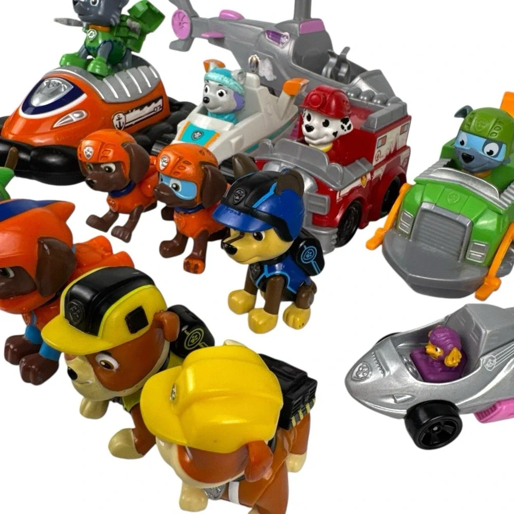 Paw Patrol Toy Lot Figures Vehicles Skye Chase‎ Rocky Everest Bundle AS IS E72Q
